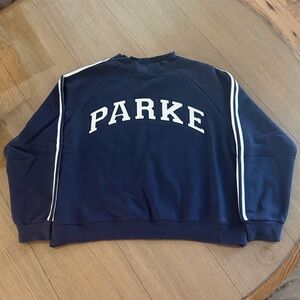 Parke Navy Blue Women's Cowl Neck Sweater